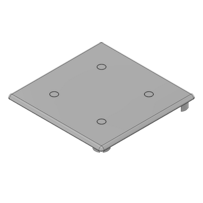 60-030-0 MODULAR SOLUTIONS POLYAMIDE END CAP 90MM X 90MM, GRAY